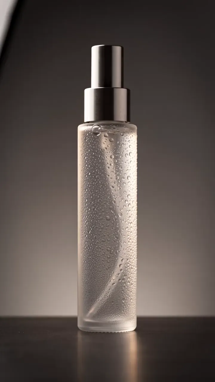 PLUME clip: condensation on the frosted glass, close
