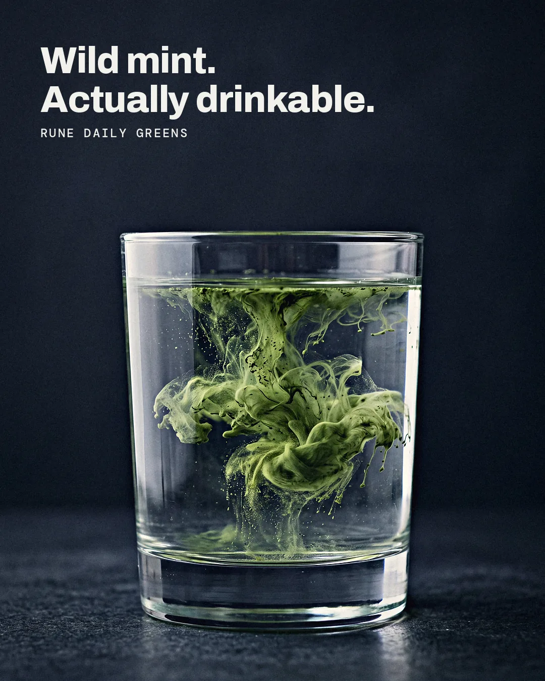 RUNE ad: Wild mint. Actually drinkable.